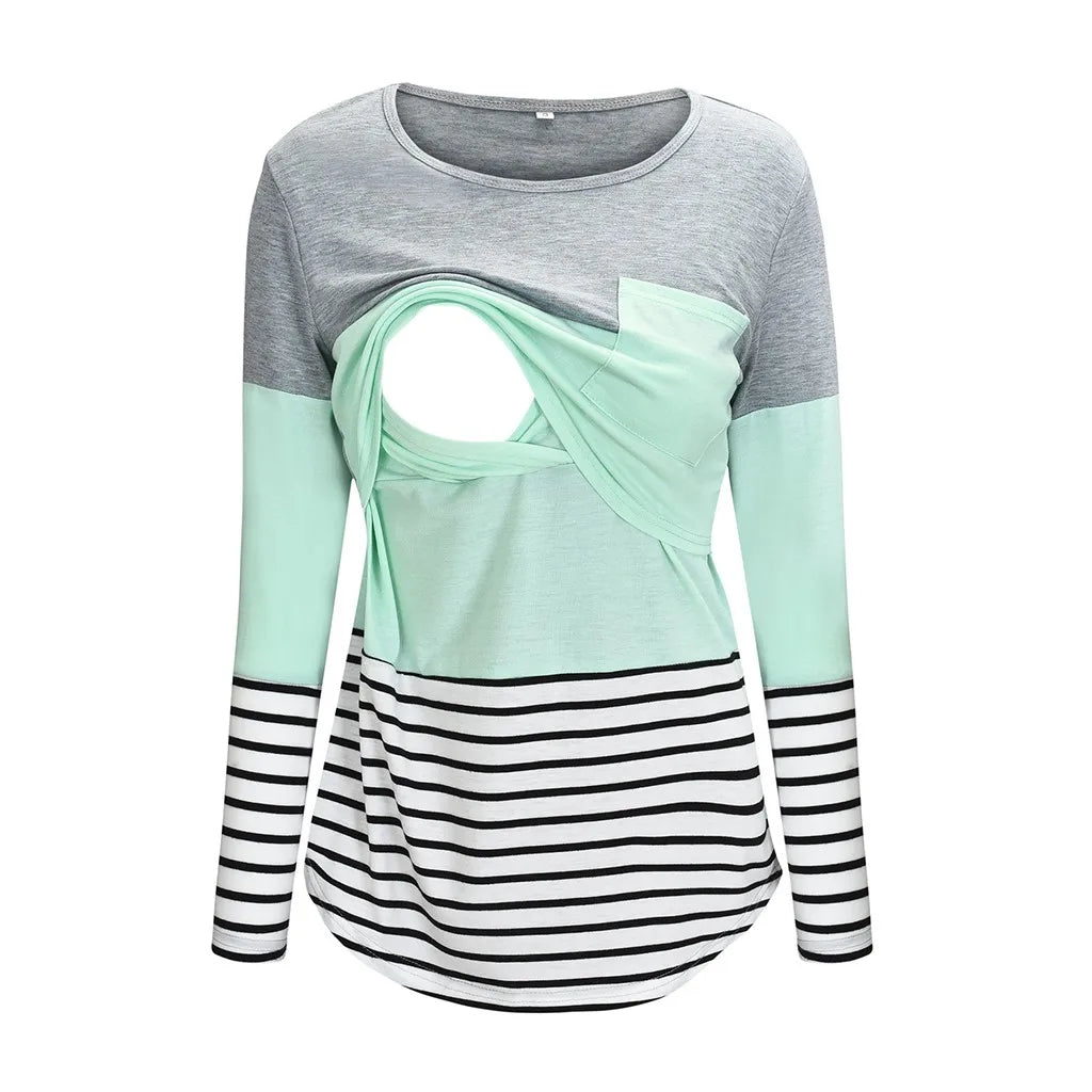 Breastfeeding T Shirts Casual Loose Long Sleeve