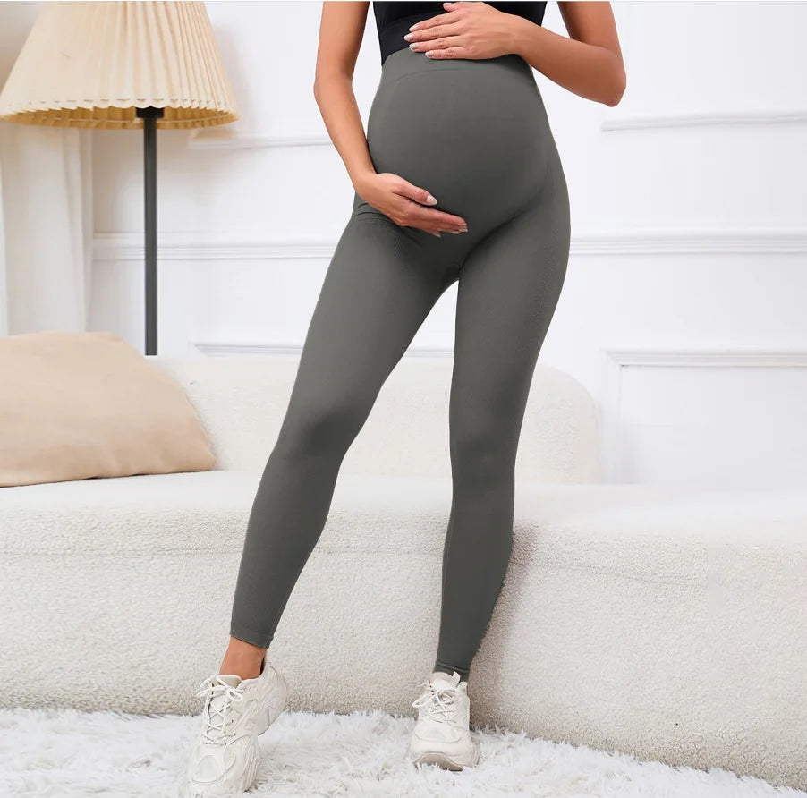Womens Butterluxe Maternity Leggings Over The Belly