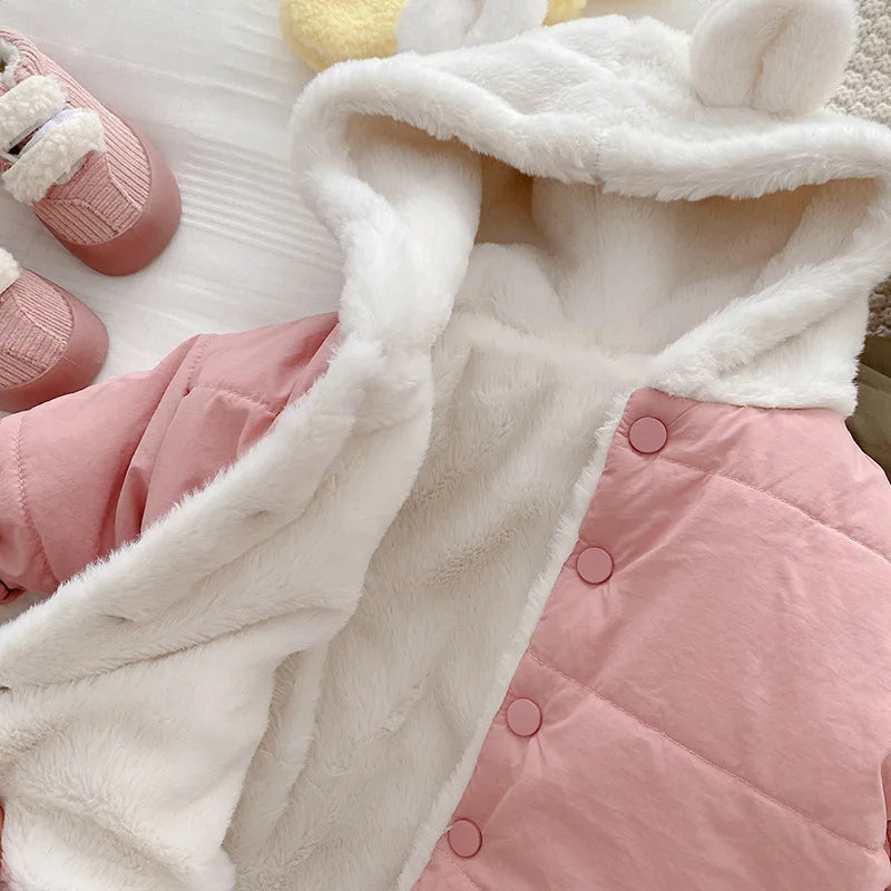 Winter Baby Girls Fur Lining  Jacket