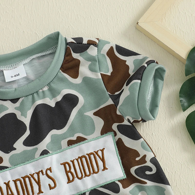Camo Print Daddy's Buddy Bubble Romper