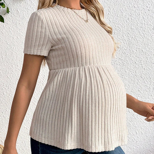 Womens  Knitted Tees Short Sleeve