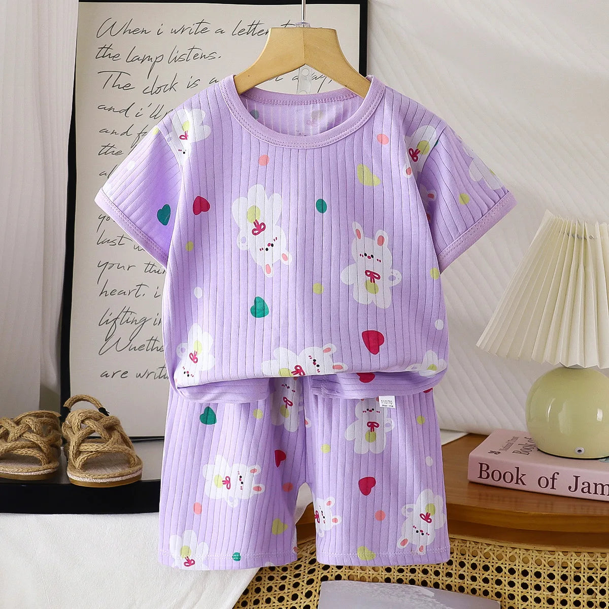 2 Piece Children Clothing Set  Short Sleeve