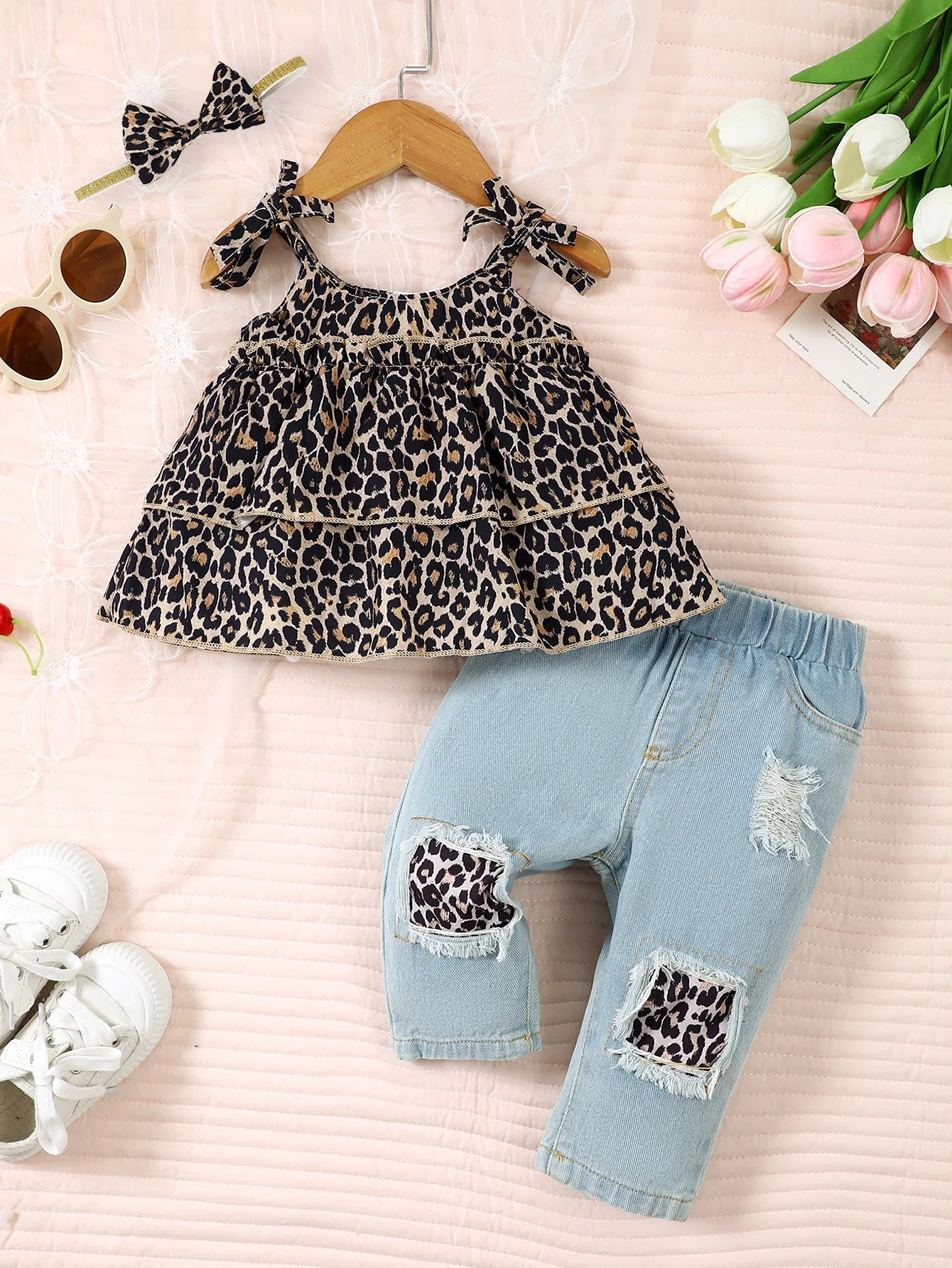 3 PieceToddler Girl Set Leopard Print