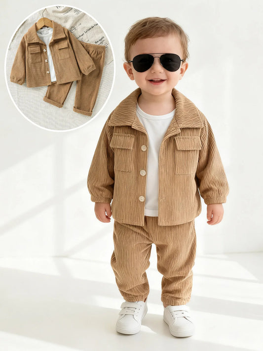 Baby Boy Jacket and Pants Two-Piece Set