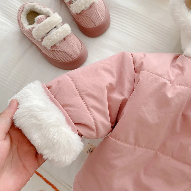 Winter Baby Girls Fur Lining  Jacket