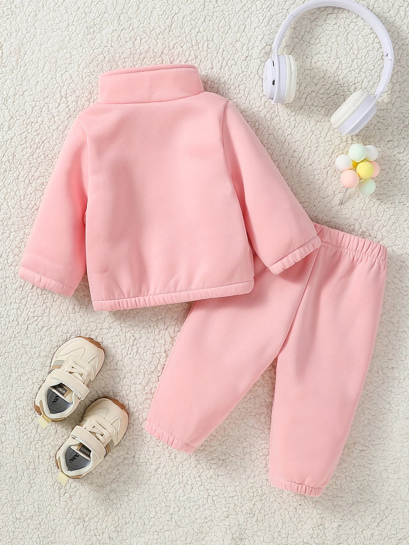 Baby Girl Winter Clothes Solid Color 2 Piece Set