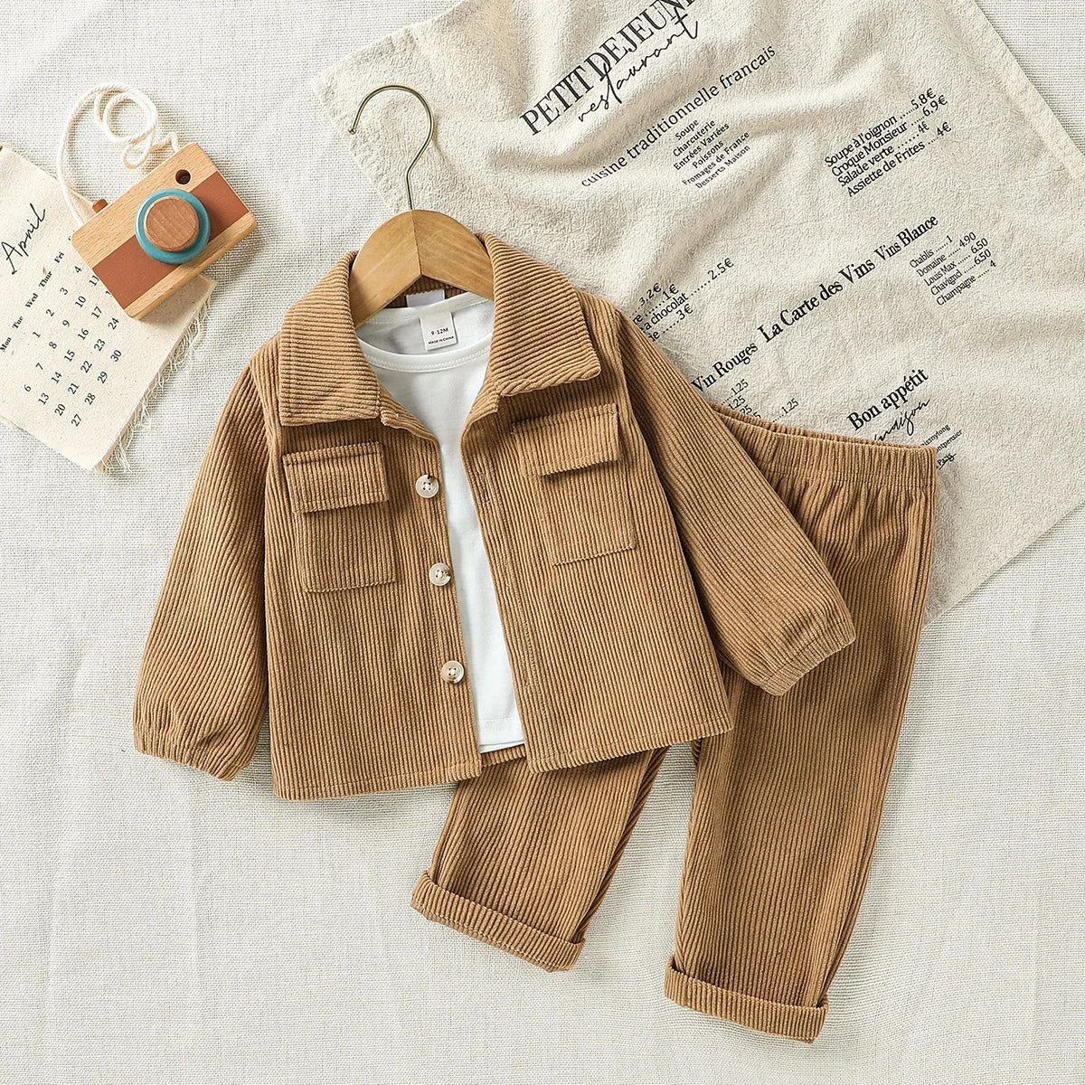 Baby Boy Jacket and Pants Two-Piece Set