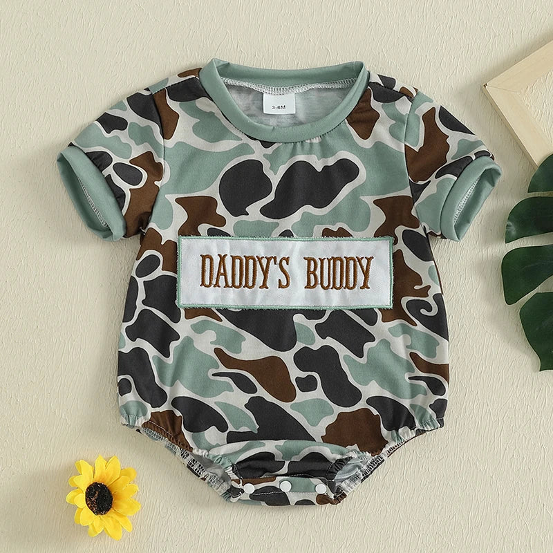 Camo Print Daddy's Buddy Bubble Romper