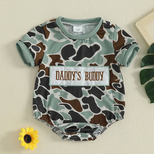 Camo Print Daddy's Buddy Bubble Romper