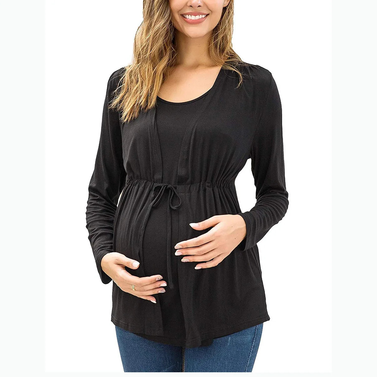 Long Sleeve  Lace Up Breastfeeding Outwear