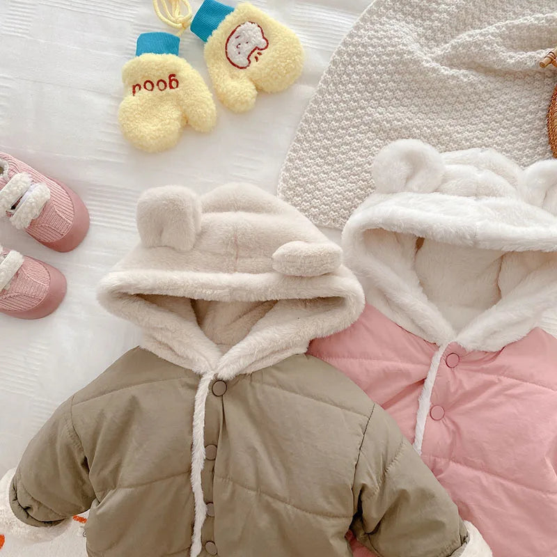 Winter Baby Girls Fur Lining  Jacket