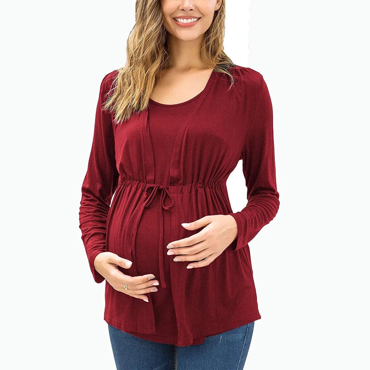 Long Sleeve  Lace Up Breastfeeding Outwear