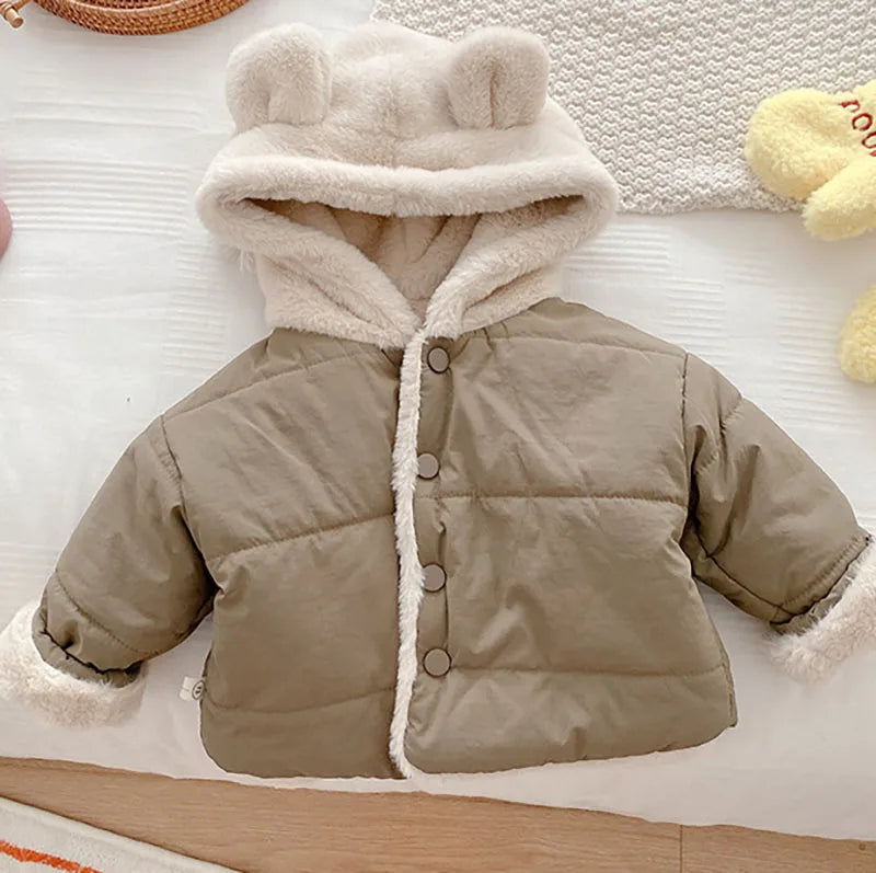 Winter Baby Girls Fur Lining  Jacket