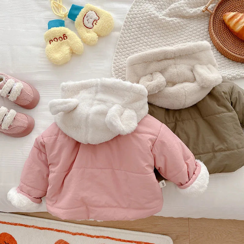 Winter Baby Girls Fur Lining  Jacket