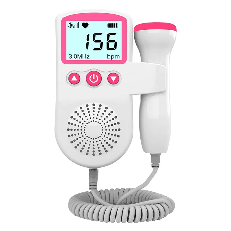 Doppler Fetal Heart Rate Monitor Fetal Health Pulse Detector Infant Heart Rate Detector 3.0MHz High Sensitivity and Precision Pr