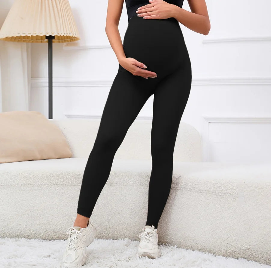 Womens Butterluxe Maternity Leggings Over The Belly