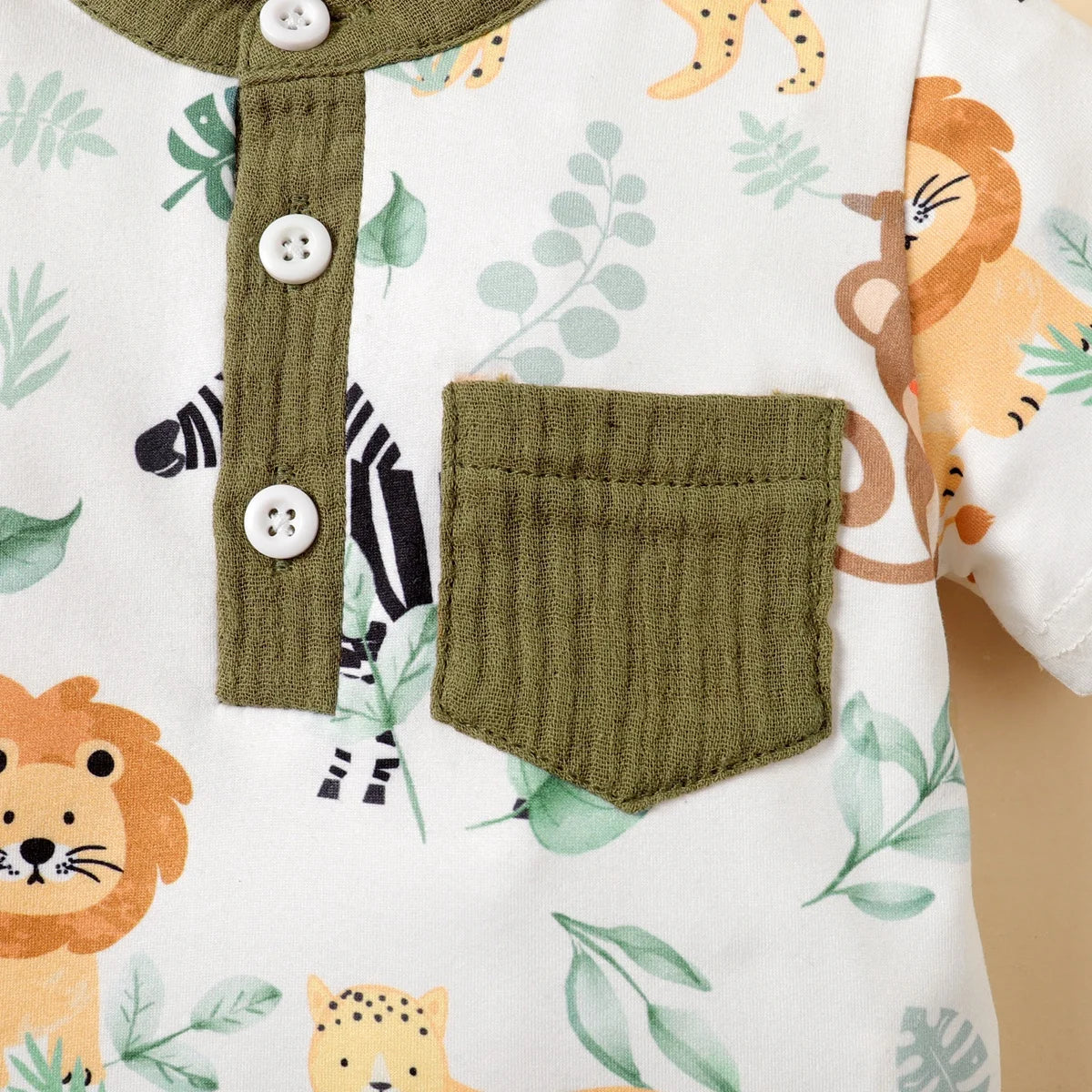 Animal Printed Shorts and Shirt Set