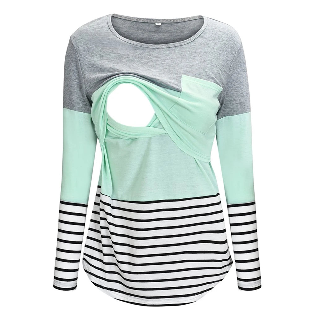Breastfeeding T Shirts Casual Loose Long Sleeve